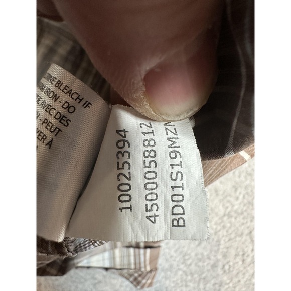 Ariat Rebar Shirt Mens XLT Brown Plaid Short Sleeve Stretch Button Up Work - Picture 4 of 11